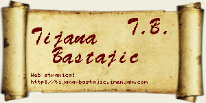 Tijana Bastajić vizit kartica